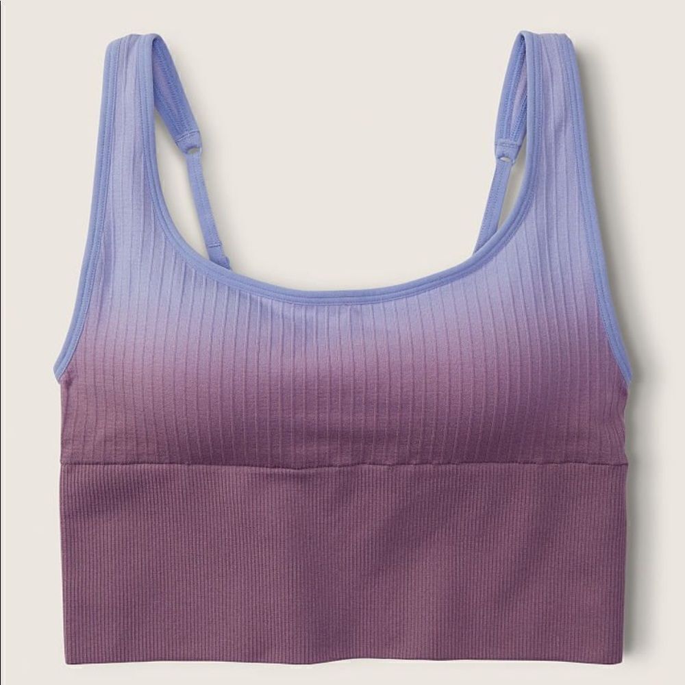 PINK VS - Seamless Lightly-lined, scoop neck sports crop bra- Small